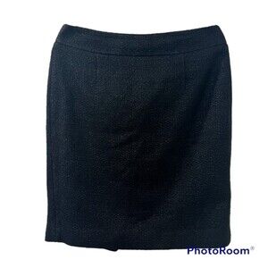 Banana Republic Black Textured Pencil Mini Skirt Size 8
